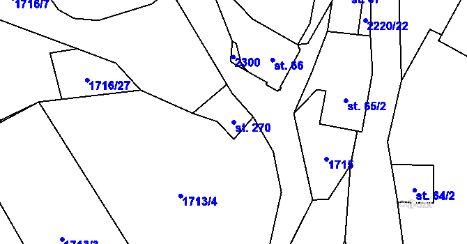 Parcela st. 270 v KÚ Lipnice nad Sázavou, Katastrální mapa