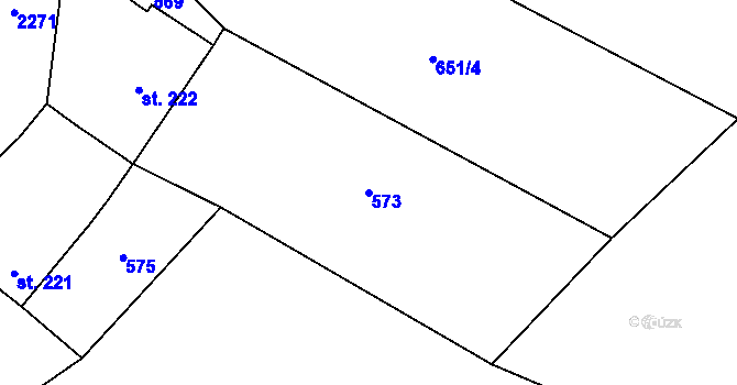 Parcela st. 573 v KÚ Lipnice nad Sázavou, Katastrální mapa
