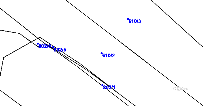 Parcela st. 610/2 v KÚ Lipnice nad Sázavou, Katastrální mapa