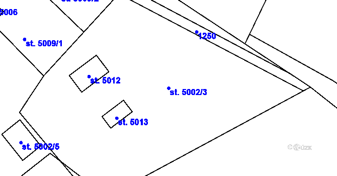 Parcela st. 5002/3 v KÚ Lipník, Katastrální mapa