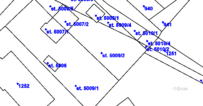 Parcela st. 5009/2 v KÚ Lipník, Katastrální mapa