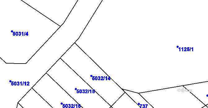 Parcela st. 5032/13 v KÚ Lipník, Katastrální mapa