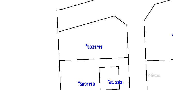 Parcela st. 5031/11 v KÚ Lipník, Katastrální mapa