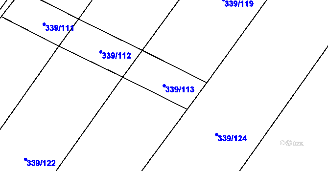 Parcela st. 339/113 v KÚ Lipník u Hrotovic, Katastrální mapa