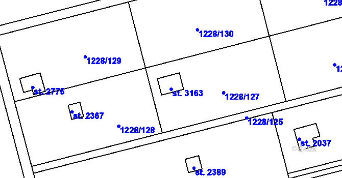 Parcela st. 3163 v KÚ Lipník nad Bečvou, Katastrální mapa