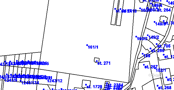 Parcela st. 161/1 v KÚ Lipník nad Bečvou, Katastrální mapa