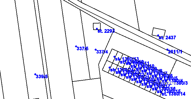 Parcela st. 337/4 v KÚ Lipník nad Bečvou, Katastrální mapa