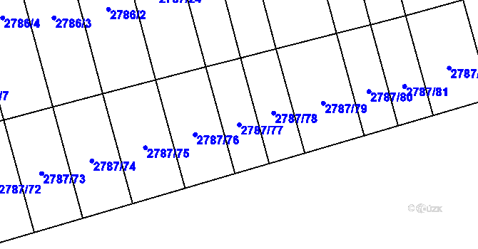 Parcela st. 2787/77 v KÚ Lipník nad Bečvou, Katastrální mapa