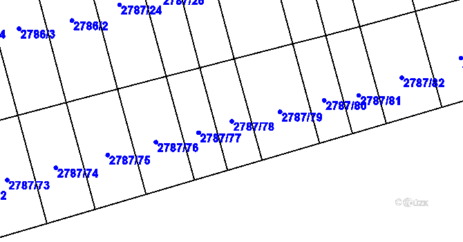 Parcela st. 2787/78 v KÚ Lipník nad Bečvou, Katastrální mapa