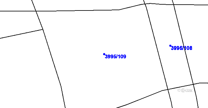 Parcela st. 3995/109 v KÚ Lipník nad Bečvou, Katastrální mapa
