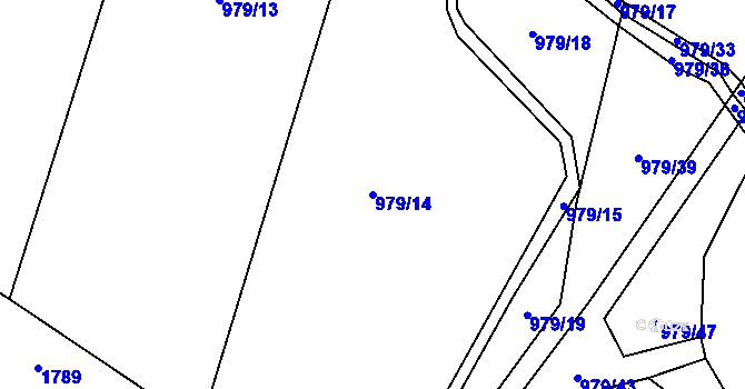 Parcela st. 979/14 v KÚ Lipno, Katastrální mapa