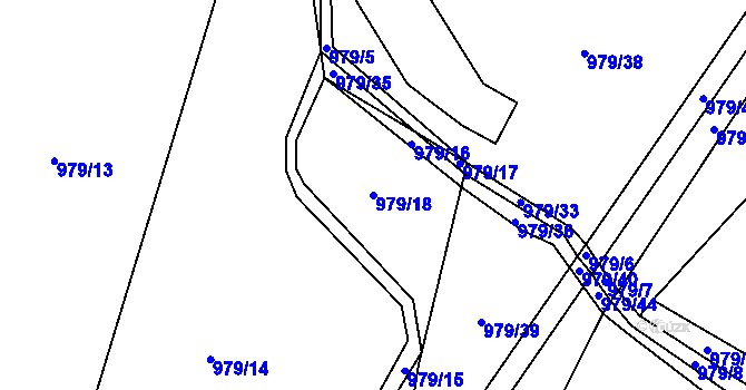 Parcela st. 979/18 v KÚ Lipno, Katastrální mapa