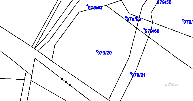Parcela st. 979/20 v KÚ Lipno, Katastrální mapa