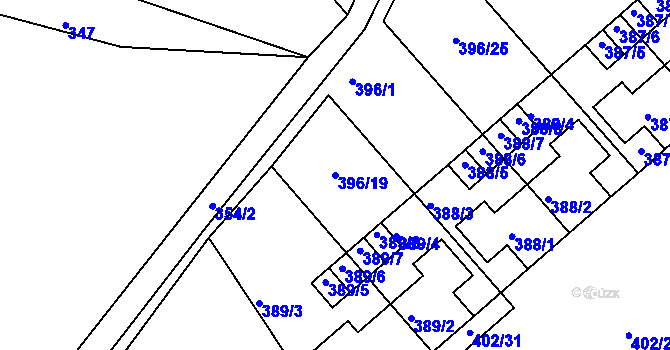 Parcela st. 396/19 v KÚ Lipno nad Vltavou, Katastrální mapa