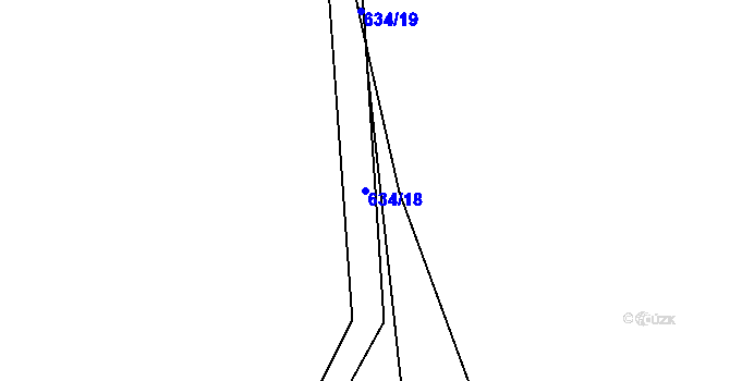 Parcela st. 634/18 v KÚ Lipno nad Vltavou, Katastrální mapa