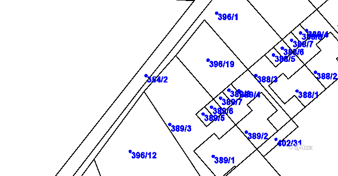 Parcela st. 396/20 v KÚ Lipno nad Vltavou, Katastrální mapa