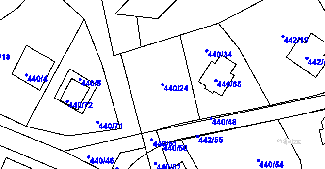 Parcela st. 440/24 v KÚ Lipno nad Vltavou, Katastrální mapa