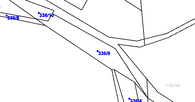 Parcela st. 336/9 v KÚ Lipno nad Vltavou, Katastrální mapa