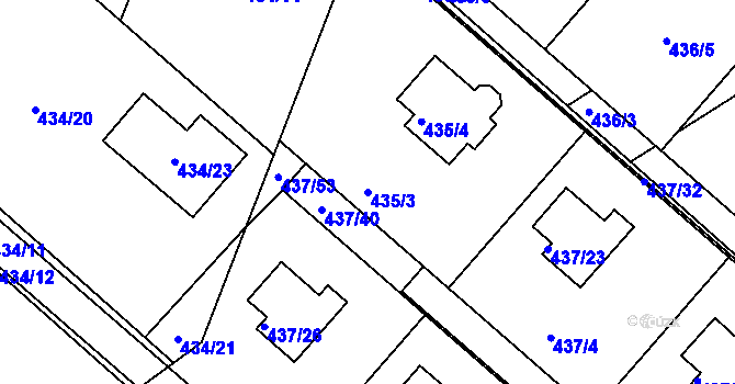 Parcela st. 435/3 v KÚ Lipno nad Vltavou, Katastrální mapa