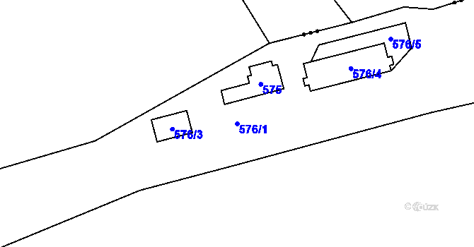 Parcela st. 576/1 v KÚ Lipno nad Vltavou, Katastrální mapa