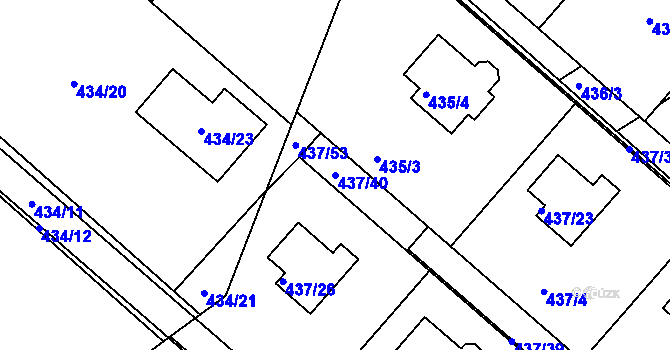Parcela st. 437/40 v KÚ Lipno nad Vltavou, Katastrální mapa