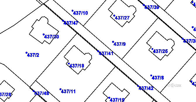 Parcela st. 437/41 v KÚ Lipno nad Vltavou, Katastrální mapa