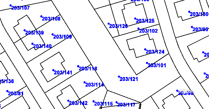 Parcela st. 203/112 v KÚ Lipno nad Vltavou, Katastrální mapa