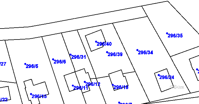 Parcela st. 296/39 v KÚ Lipno nad Vltavou, Katastrální mapa