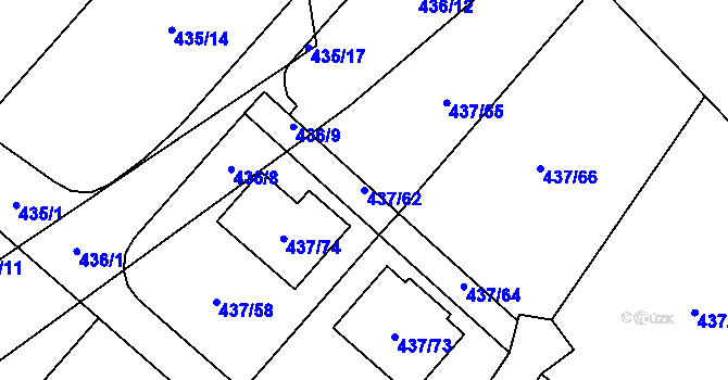 Parcela st. 437/62 v KÚ Lipno nad Vltavou, Katastrální mapa