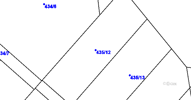 Parcela st. 435/12 v KÚ Lipno nad Vltavou, Katastrální mapa