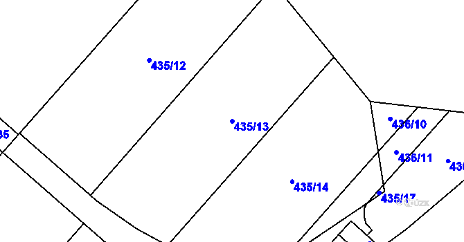 Parcela st. 435/13 v KÚ Lipno nad Vltavou, Katastrální mapa