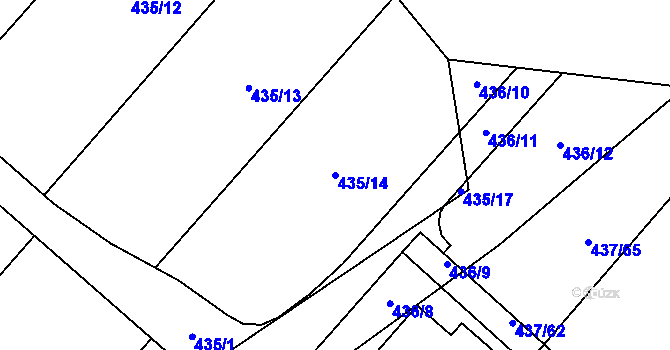 Parcela st. 435/14 v KÚ Lipno nad Vltavou, Katastrální mapa
