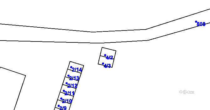 Parcela st. 4/2 v KÚ Lipno nad Vltavou, Katastrální mapa