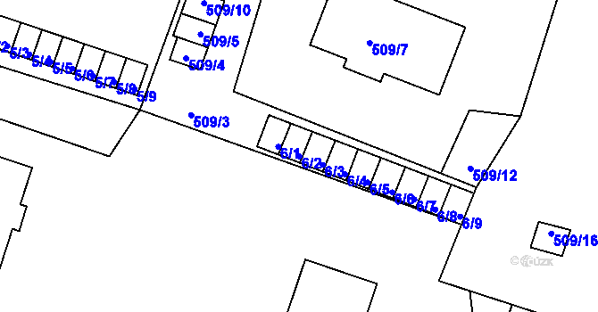 Parcela st. 6/2 v KÚ Lipno nad Vltavou, Katastrální mapa