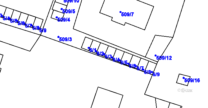 Parcela st. 6/3 v KÚ Lipno nad Vltavou, Katastrální mapa
