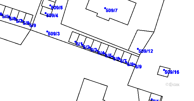 Parcela st. 6/4 v KÚ Lipno nad Vltavou, Katastrální mapa