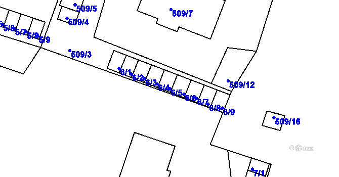 Parcela st. 6/5 v KÚ Lipno nad Vltavou, Katastrální mapa