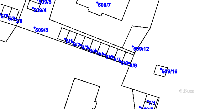 Parcela st. 6/6 v KÚ Lipno nad Vltavou, Katastrální mapa