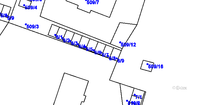 Parcela st. 6/7 v KÚ Lipno nad Vltavou, Katastrální mapa
