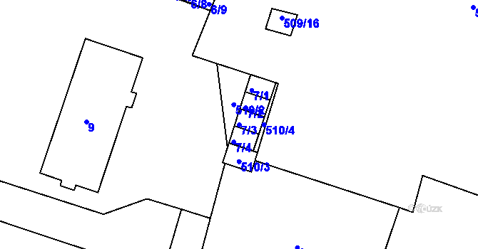 Parcela st. 7/3 v KÚ Lipno nad Vltavou, Katastrální mapa