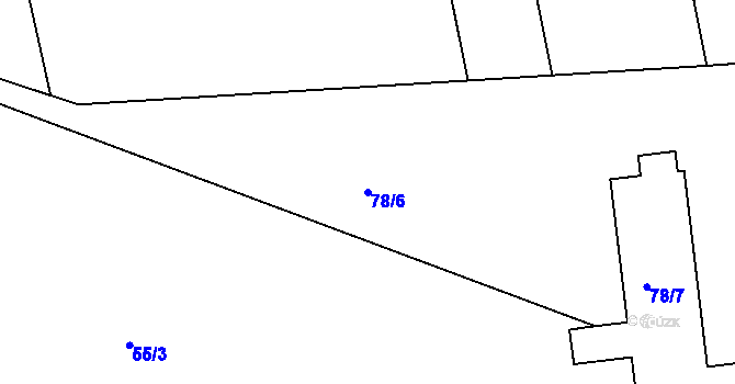 Parcela st. 78/6 v KÚ Lipno nad Vltavou, Katastrální mapa