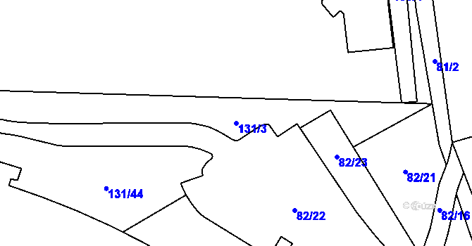 Parcela st. 131/3 v KÚ Lipno nad Vltavou, Katastrální mapa