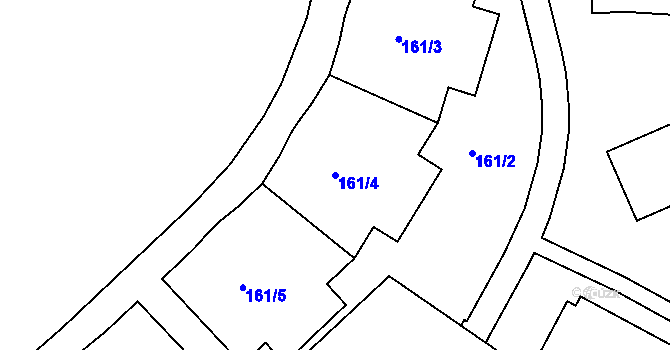 Parcela st. 161/4 v KÚ Lipno nad Vltavou, Katastrální mapa