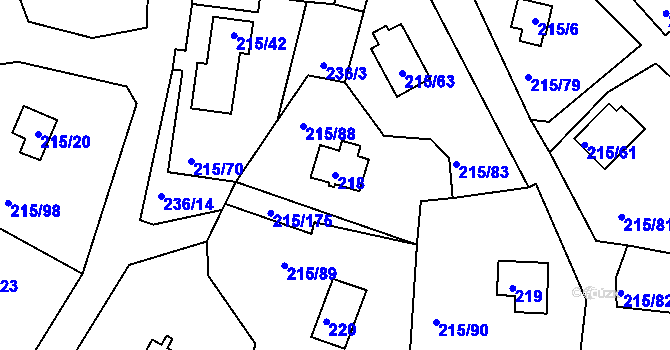 Parcela st. 218 v KÚ Lipno nad Vltavou, Katastrální mapa