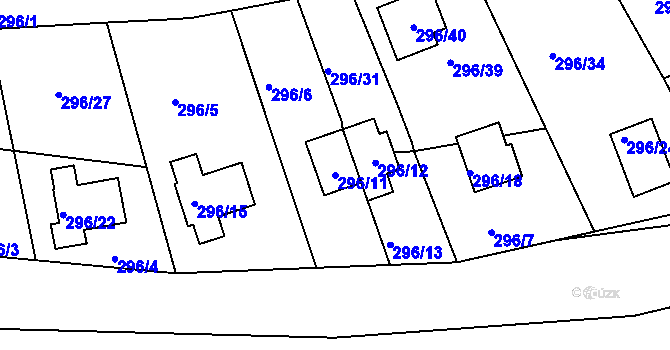Parcela st. 296/11 v KÚ Lipno nad Vltavou, Katastrální mapa