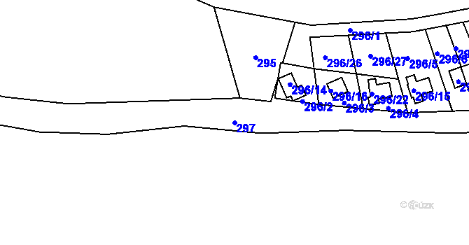 Parcela st. 297 v KÚ Lipno nad Vltavou, Katastrální mapa