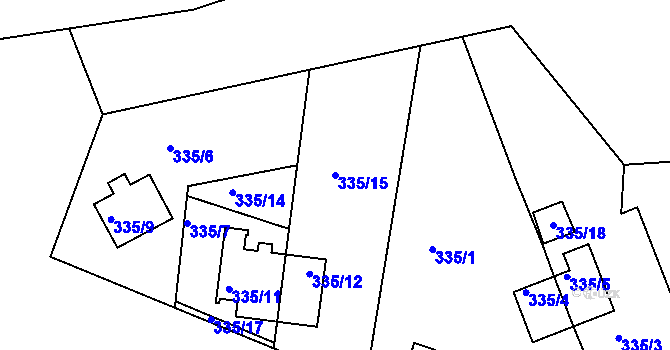 Parcela st. 335/15 v KÚ Lipno nad Vltavou, Katastrální mapa