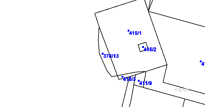 Parcela st. 378/13 v KÚ Lipno nad Vltavou, Katastrální mapa