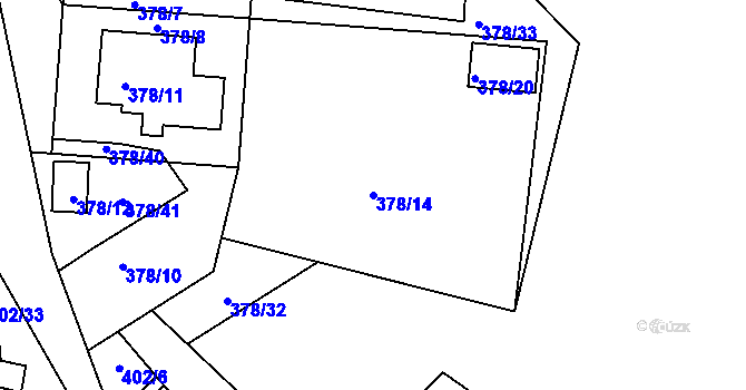Parcela st. 378/14 v KÚ Lipno nad Vltavou, Katastrální mapa