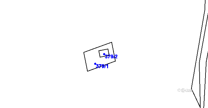 Parcela st. 379/2 v KÚ Lipno nad Vltavou, Katastrální mapa